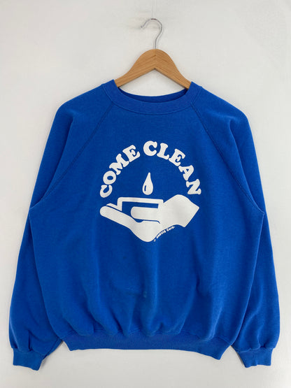 90's COME CLEAN Made in USA Size XL Vintage Sweat-Shirt / G7067S