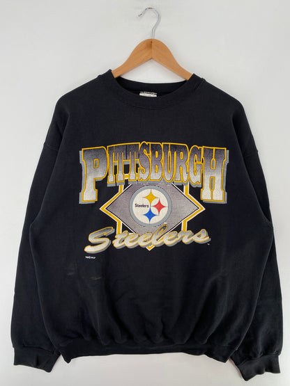 90's PITTSBURGH STEELERS Made in USA Size XL Vintage NFL Sweat-Shirt / G4062S