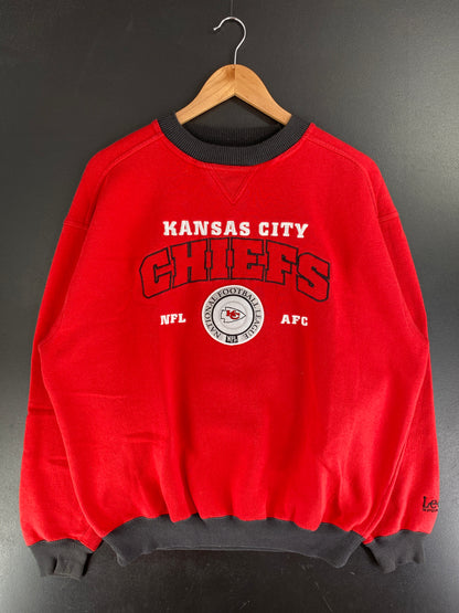 90’s KANSAS CITY CHIEFS Size L Vintage NFL AFC Sweat-shirt / F8260S