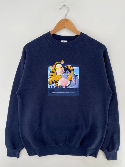 00' DISNEY TIGGER EEYORE Made in USA Size M Vintage Sweat-shirt / G6107S