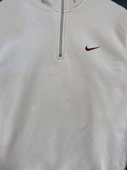 00’ NIKE MINI SWOOSH ATHLETICS Size L Vintage Half-Zip Sweat-Shirt / G6474S