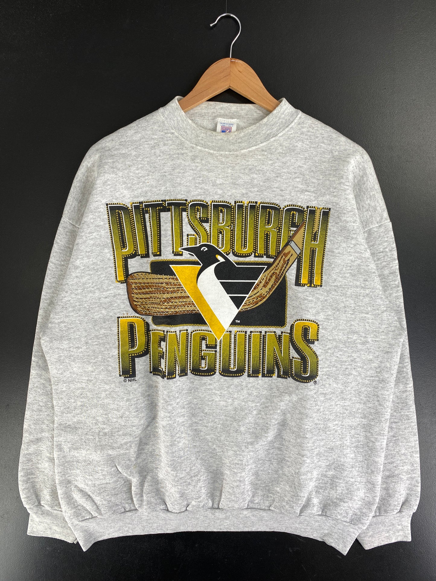 90's PITTSBURGH PENGUINS Made in USA Size XL Vintage NHL Sweat-Shirt / F8384S