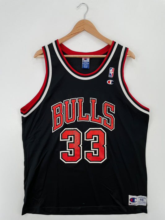 .90’s CHAMPION x CHICAGO BULLS 33 PIPEEN Made in USA Size 48(XXXXL) Vintage NBA Jersey / F2007J