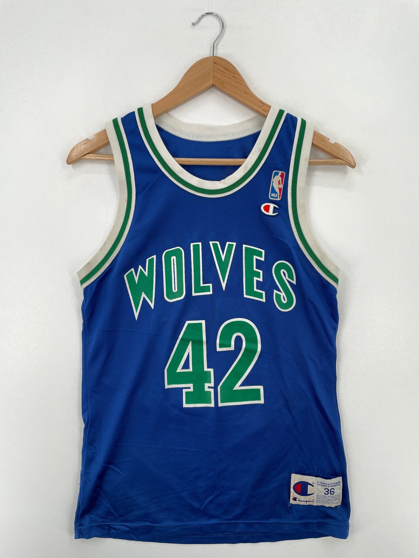 90’s Champion x MINNESOTA WOLVES 42 MARSHALL Made in USA Size 36(S) Vintage NBA Jersey / F2008T
