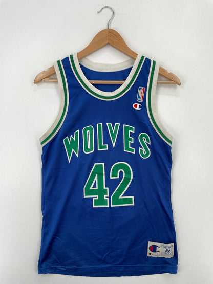 90’s Champion x MINNESOTA WOLVES 42 MARSHALL Made in USA Size 36(S) Vintage NBA Jersey / F2008T