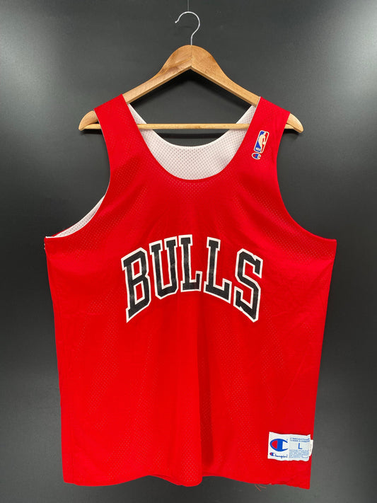 90’s Champion x CHICAGO BULLS MICHEL JORDAN Size L Vintage NBA Jersey / F2010T