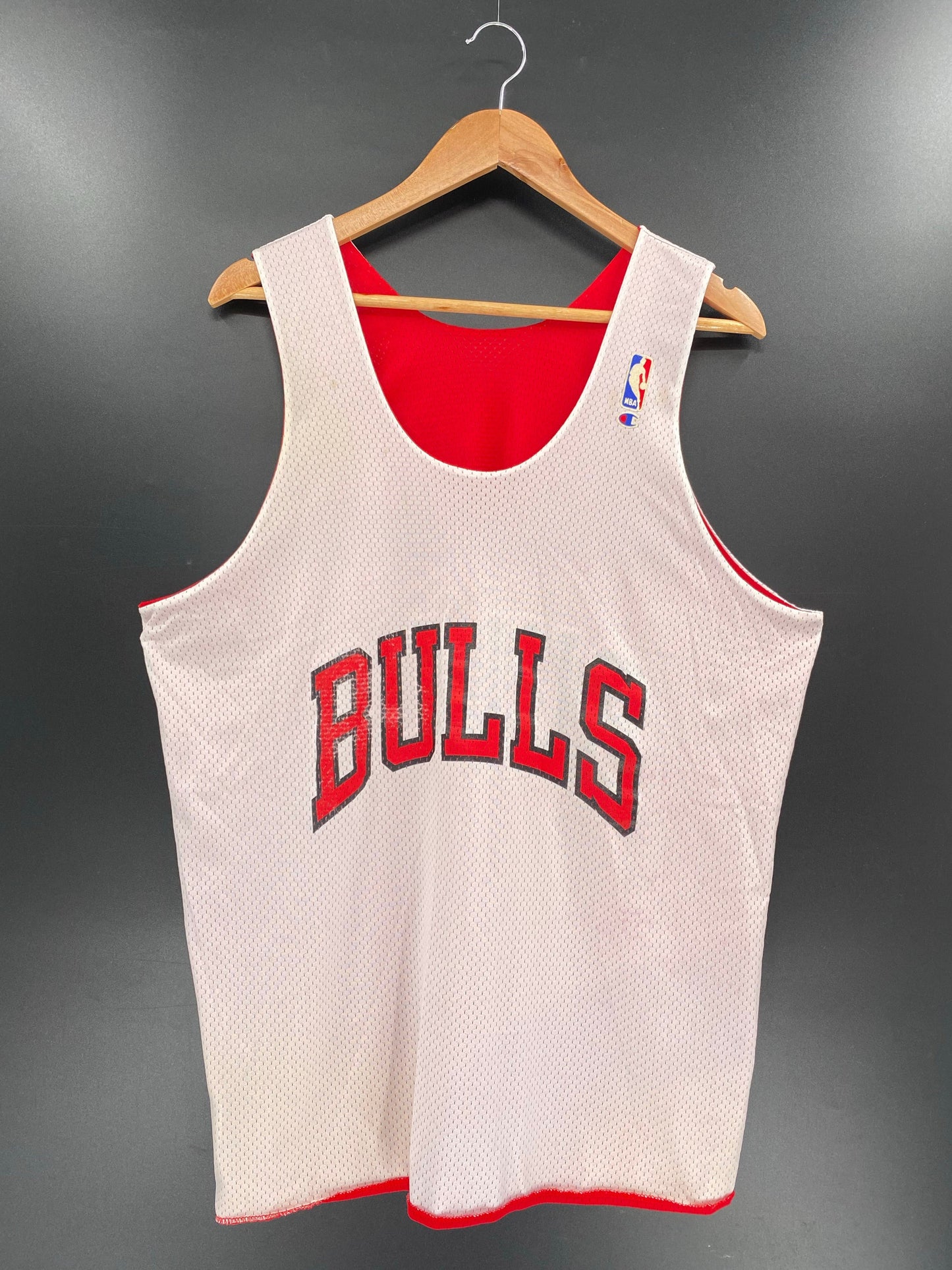 90’s Champion x CHICAGO BULLS MICHEL JORDAN Size L Vintage NBA Jersey / F2010T
