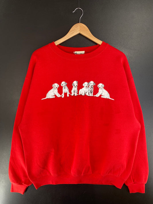 90’s DISNEY 101 DALMATIANS Made in USA Size XL Vintage Sweat-shirt / G6270S