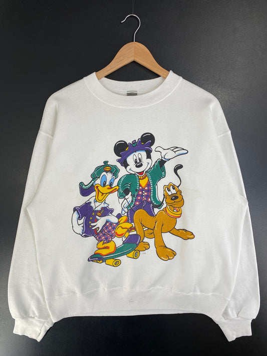 90's DISNEY Made in USA Size Approx.L Vintage Sweat-shirt / G2677S