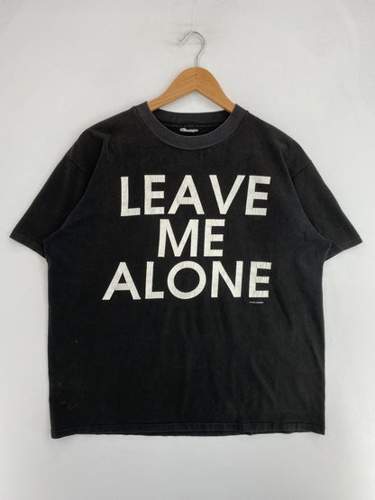 90’s LEAVE ME ALONE Size Approx.L T-Shirt / G2681T