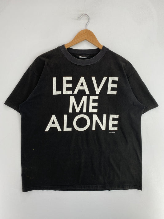 90’s LEAVE ME ALONE Size Approx.L T-Shirt / G2681T