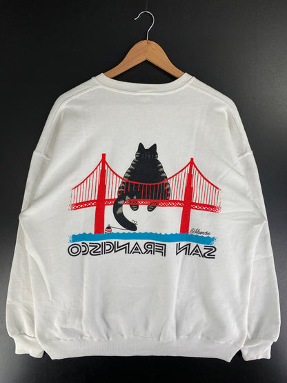 90's CRAZY SHIRTS SAN FRANSISCO Made in USA Size XXL Vintage Sweat-shirt / F8612S