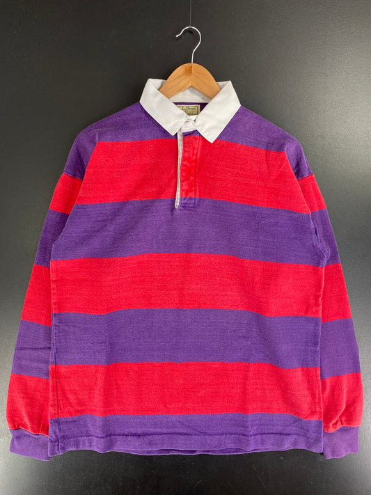 90’s L.L BEAN Made in USA Size L Rugby-Shirt / F8623R