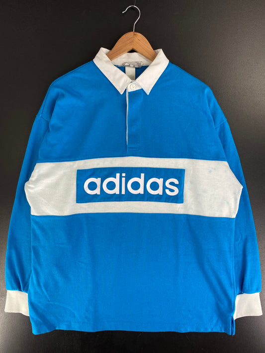 90's ADIDAS Size XL Vintage Rugby-Shirt / G3704R