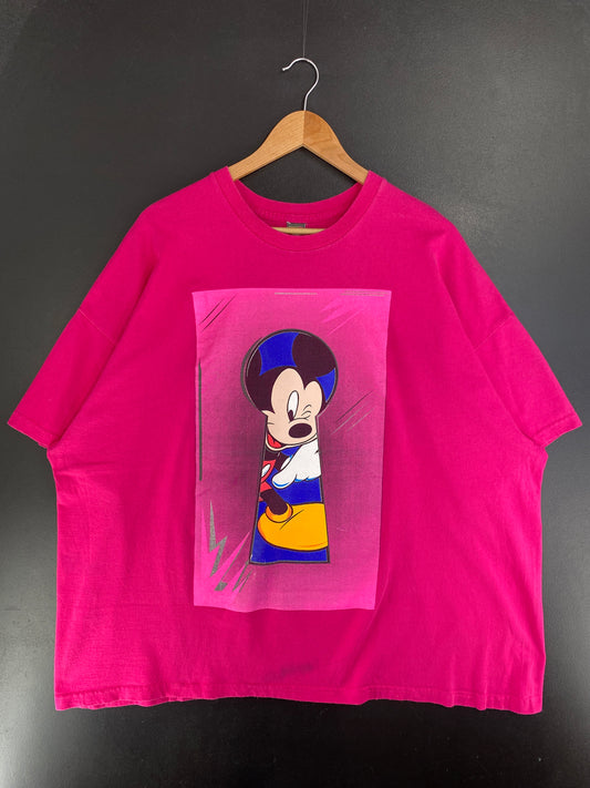 90's DISNEY MICKEY Size No tag (Approx.XXL-XXXL) Vintage T-Shirt / G2834T