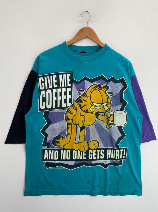 90’s GARFIELD Size No Tag (Approx.XL) Vintage T-Shirt / G6646T