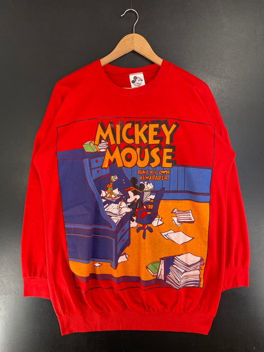80's DISNEY MICKEY Made in USA Size L Vintage Long T-shirt / G2914T