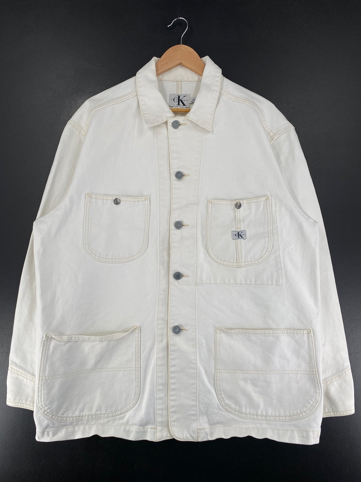 .Vintage CALVIN KLEIN JEANS Size L Denim Jacket/ F9409J