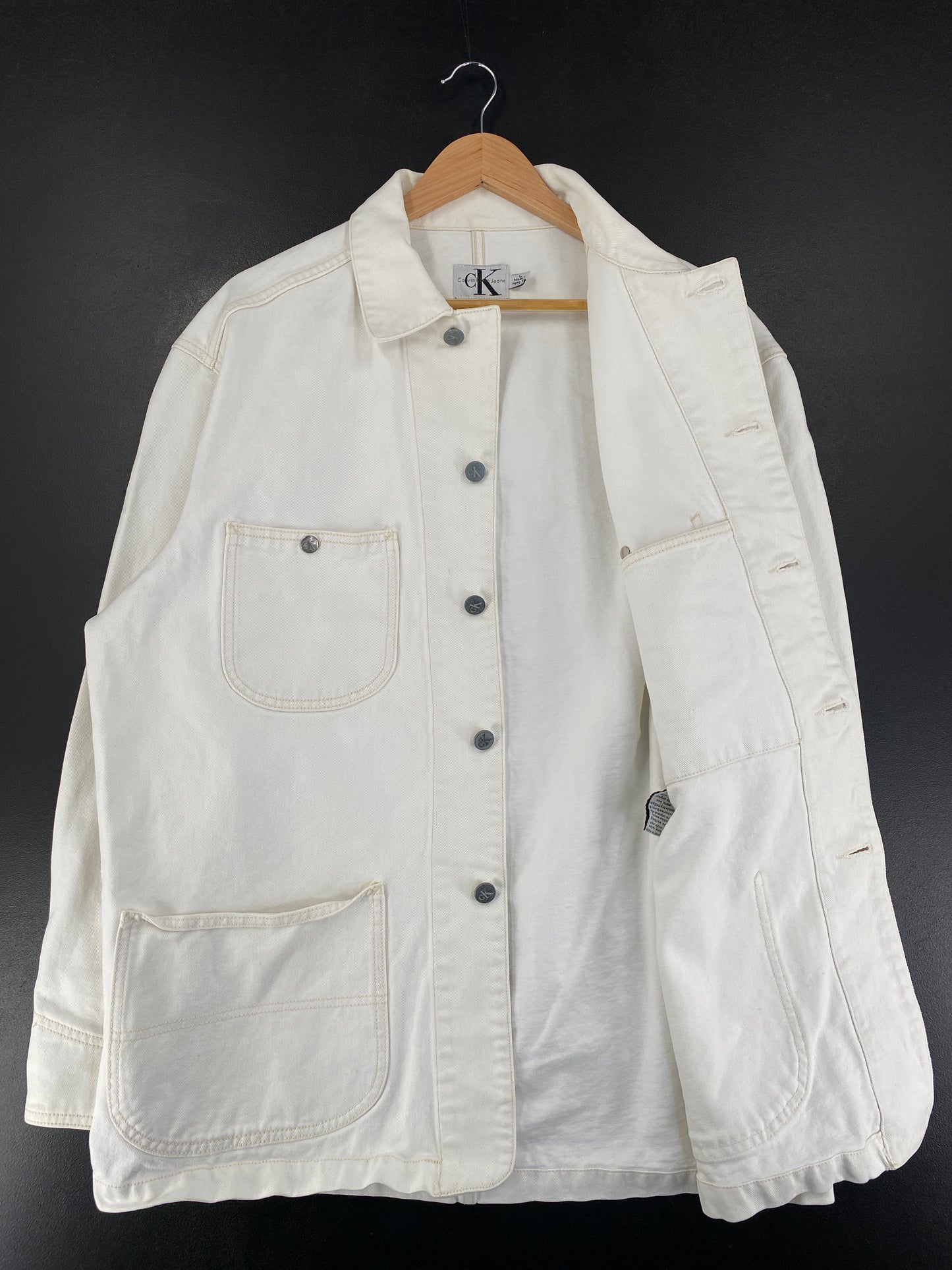 .Vintage CALVIN KLEIN JEANS Size L Denim Jacket/ F9409J