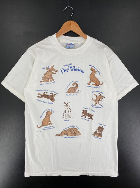 90’s DOGS WISDOM Made in USA Size M Vintage T-Shirts / F1857T