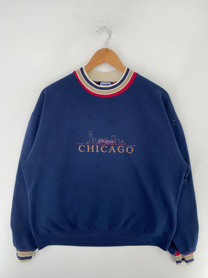 90's CHICAGO Made in USA Size L Vintage Sweat-shirt / F8692S