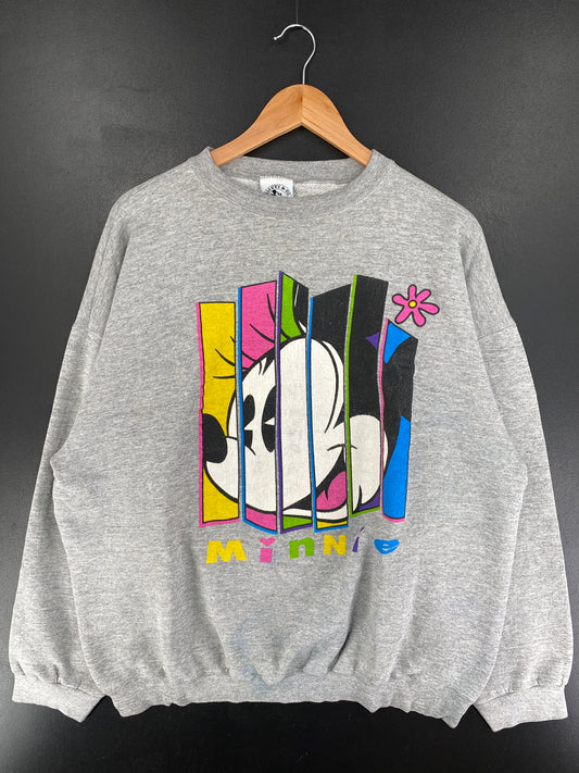 90’s DISNEY MINNIE Size No Tag (Approx.L) Vintage Sweat-Shirt / G4971S