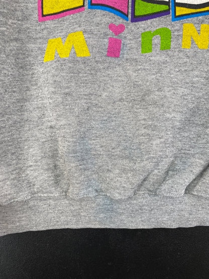 90’s DISNEY MINNIE Size No Tag (Approx.L) Vintage Sweat-Shirt / G4971S