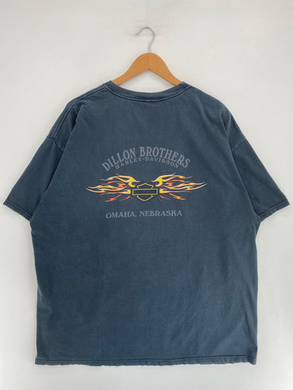 90's HARLEY DAVIDSON Made in USA Size XXL Vintage T-shirt / G3055T