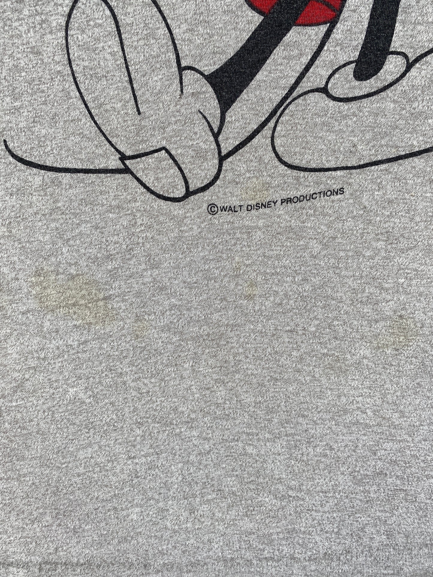 80’s DISNEY MICKEY Size No Tag (Approx.M) T-Shirts / G6245T
