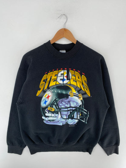 90's PITTSBURGH STEELERS Made in USA Size L Vintage NFL Sweat-Shirt / F8737S