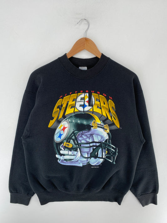 90's PITTSBURGH STEELERS Made in USA Size L Vintage NFL Sweat-Shirt / F8737S