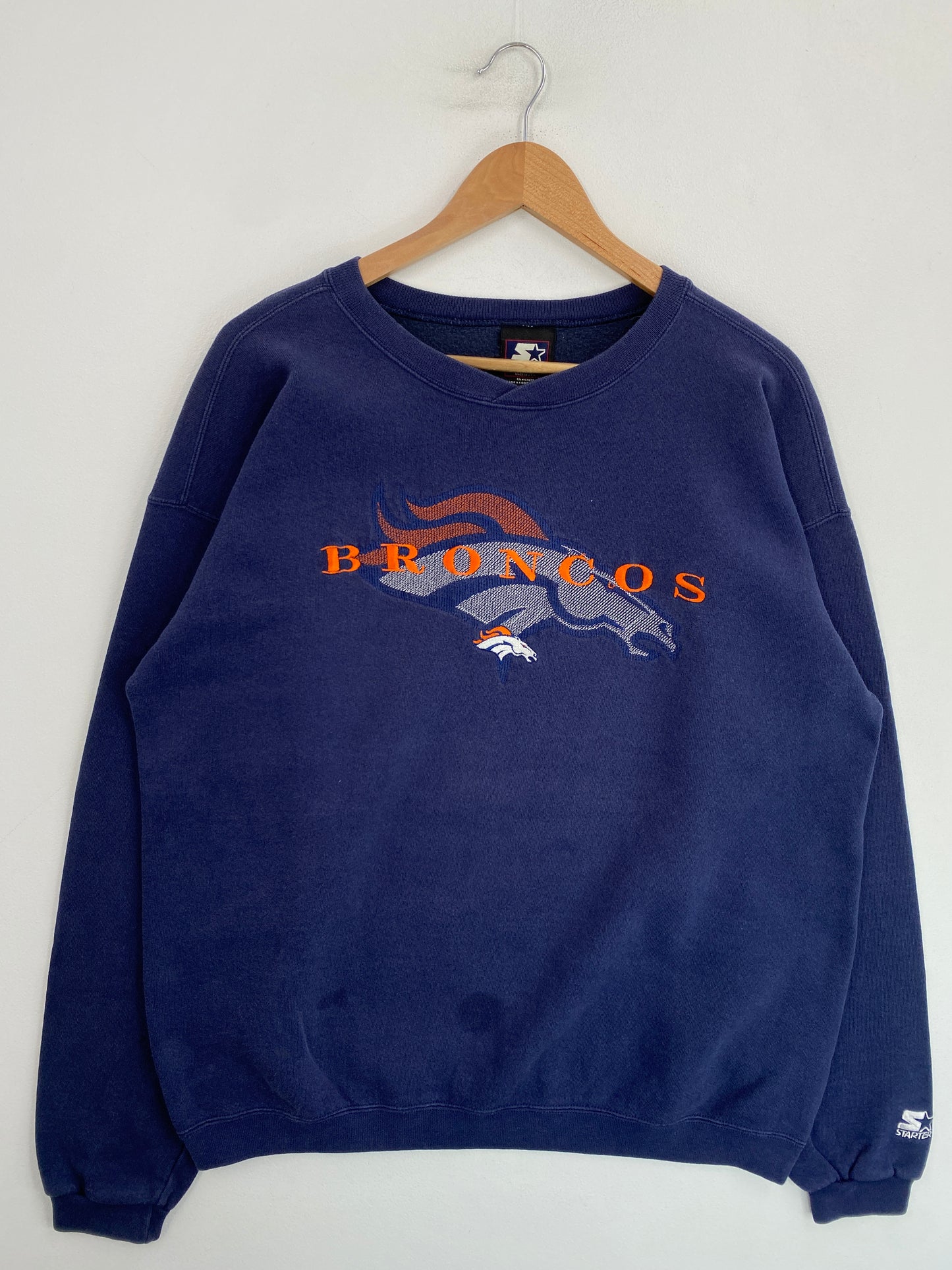 90's STARTER x DENVER BRONCOS Made in USA Size L Vintage NFL Sweat-Shirt / G6761S