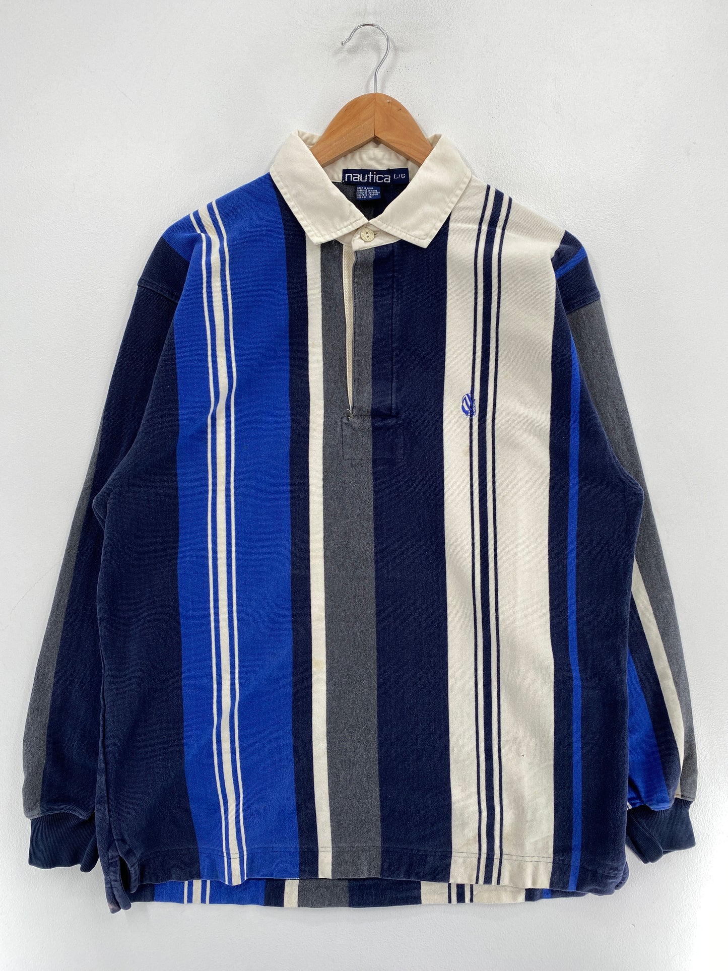 90’s NAUTICA Size L Rugby shirt / G3170R