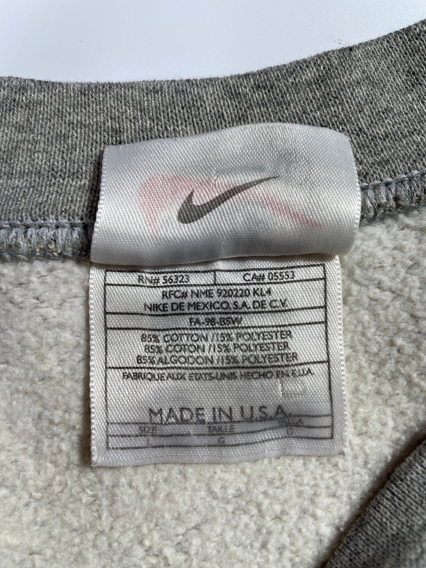 90's NIKE x ILLINOIS FOOTBALL Made in USA Size L Vintage College Sweat shirt / F7801S