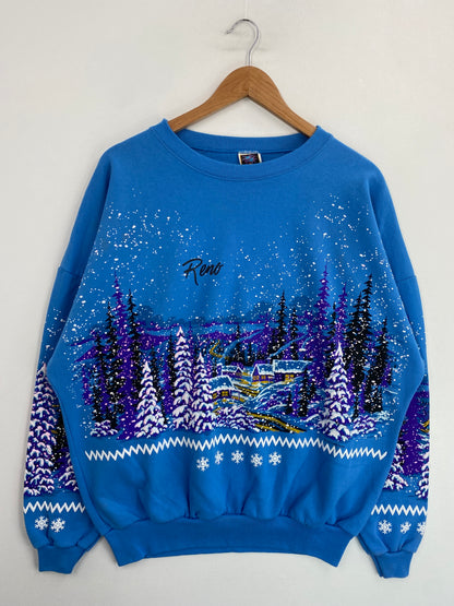 1991 RENO LIFESTYLES Made in USA Size Approx.XL Vintage Sweat-Shirt / G6882S