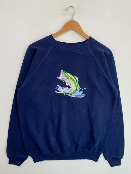 80’s Black Bass Size L Sweat-Shirt / G6893S