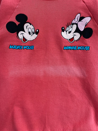 80’s DISNEY MICKEY MINNEY Made in USA Size L Vintage Sweat-shirt / G6920S