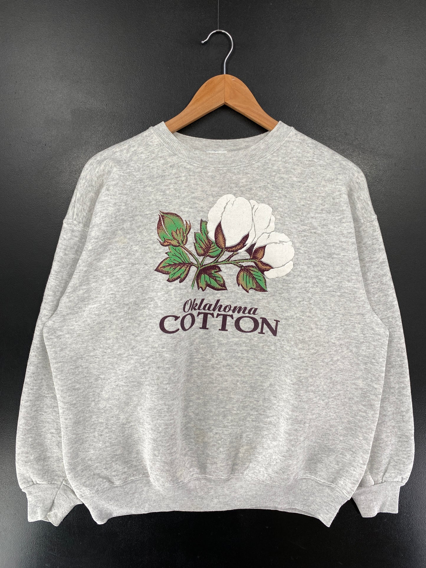 90's OKLAHOMA COTTON Made in USA Size L Vintage Sweat-Shirt / G6926S