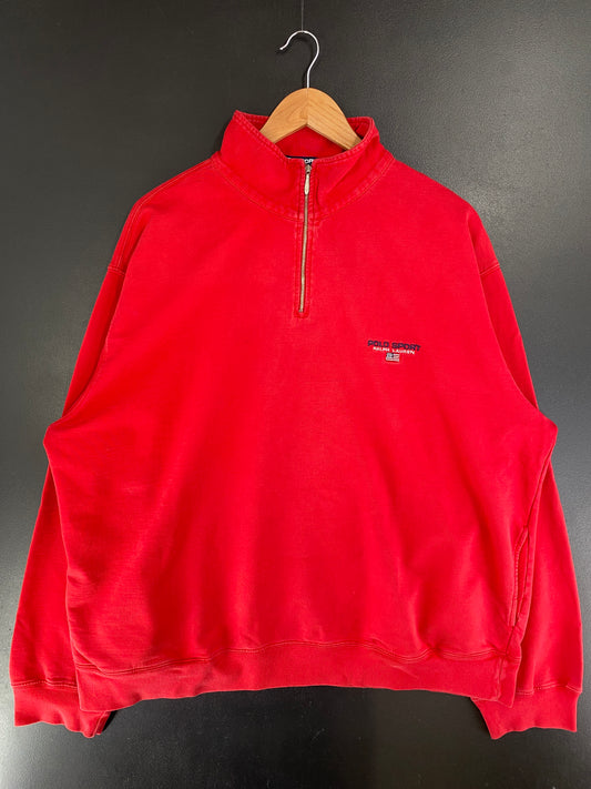 90's POLO SPORT RALPH LAUREN Size XXL Vintage Half-Zip Sweat-shirt / G3324S