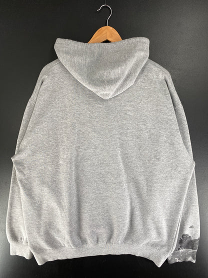 Vintage RAIDERS Size Approx.XXL NFL Hoodie Sweat-Shirt / G3943S