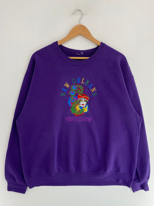 Vintage NEW ORLEANS Size No Tag (Approx. L) Sweat-Shirt / G3394S