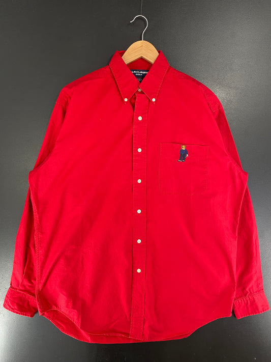 90’s POLO BEAR RALPH LAUREN GOLF Size M Vintage Button Down Shirt / G3399B