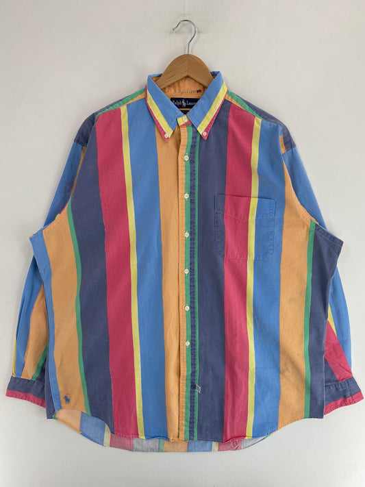 90's POLO PLAID LAUREN Size XL Vintage Button Down Shirt / G3402B