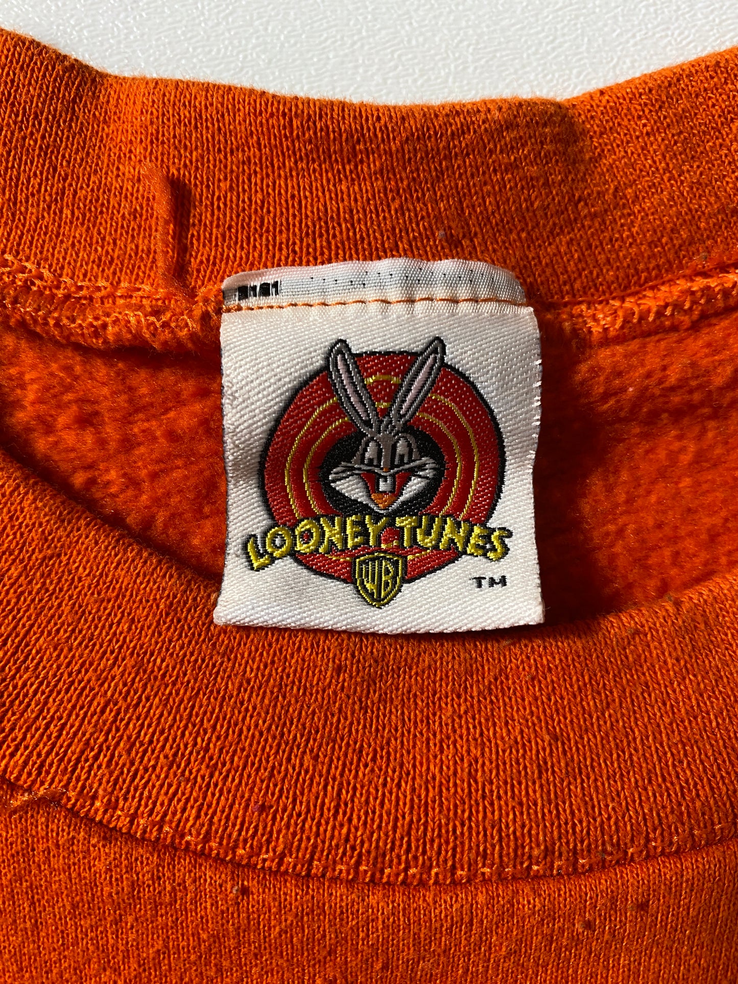 .90's LOONEY TUNES  Size No Tag (Approx.L) Vintage Sweat- Shirt / G3955S