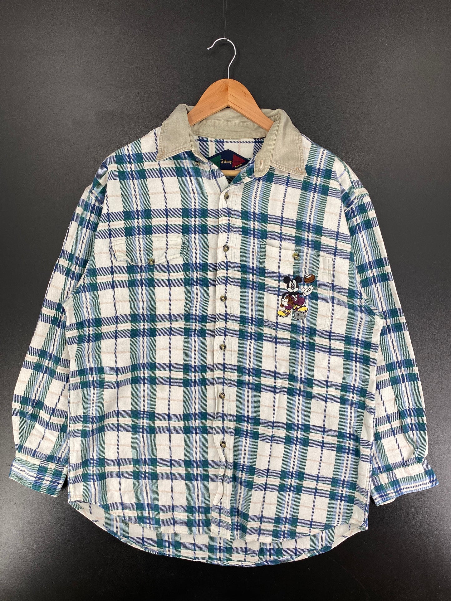 Vintage DISNEY Size No Tag (Approx.XXL) Button Down Shirt / F2486B