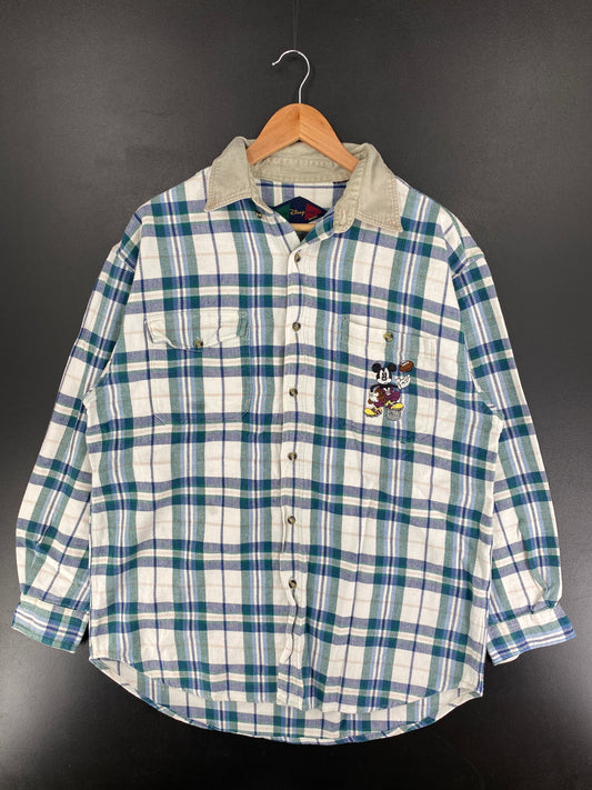 Vintage DISNEY Size No Tag (Approx.XXL) Button Down Shirt / F2486B