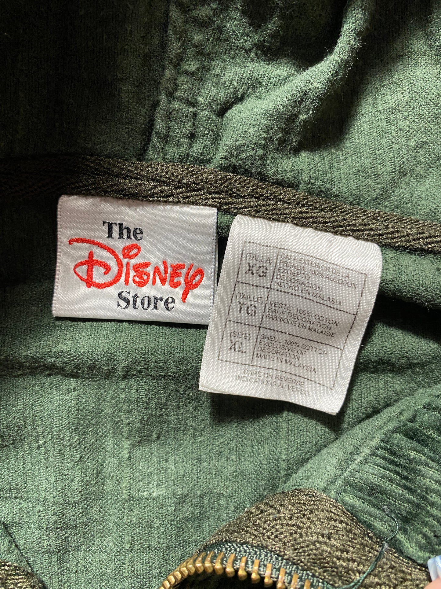 Vintage DISNEY Size XL 1/4 Zip up Shirt / F2490B