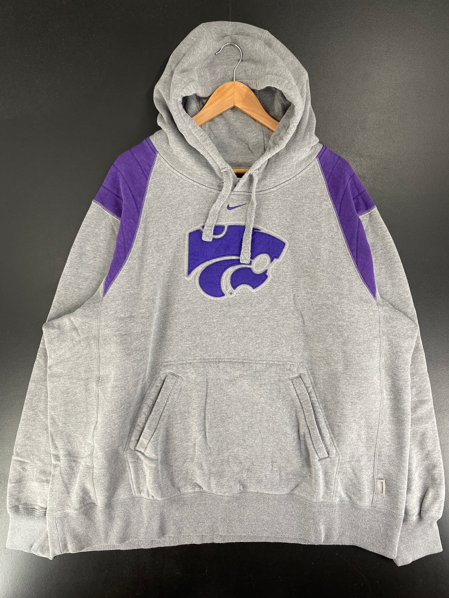 Vintage NIKE x KANSAS STATE Size XXXL Vintage College Hoodie Sweat-Shirt / G5551S