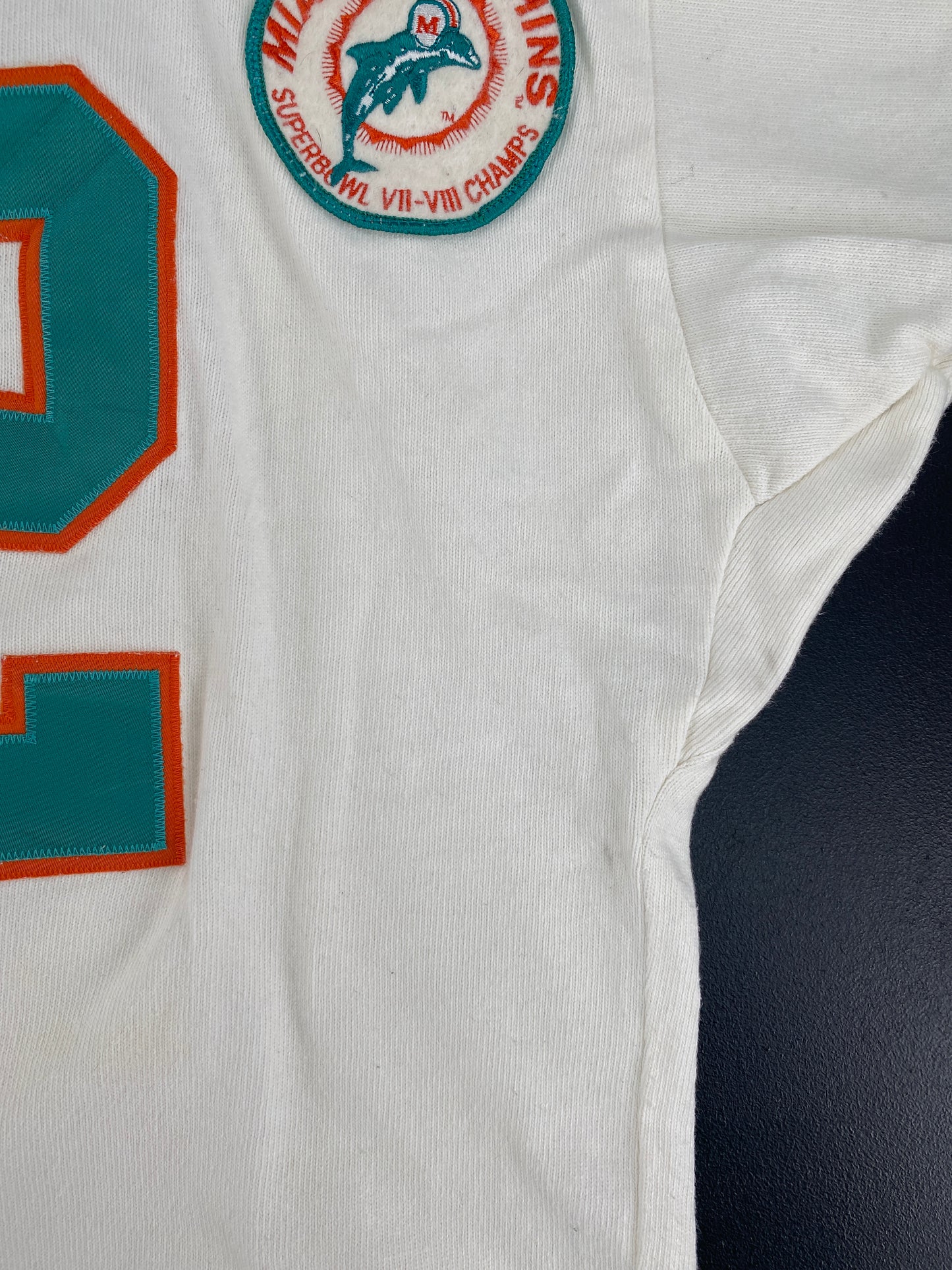 90's MIAMI DOLPHINS Made in USA Size L NFL Cotton Game-Shirt / F9863S