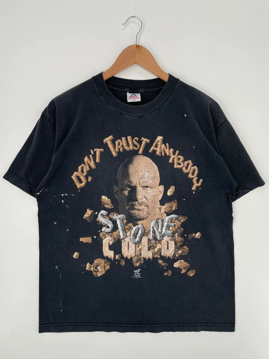 1998 STONE COLD Size L Vintage WWF T-shirt / E8261T